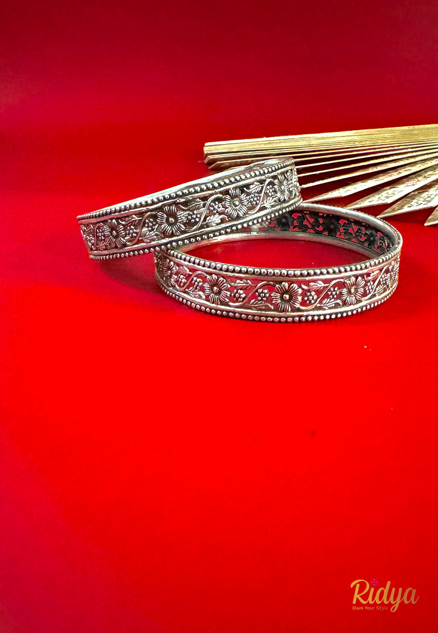 Carved Flower Intricate Work Stylish Kada