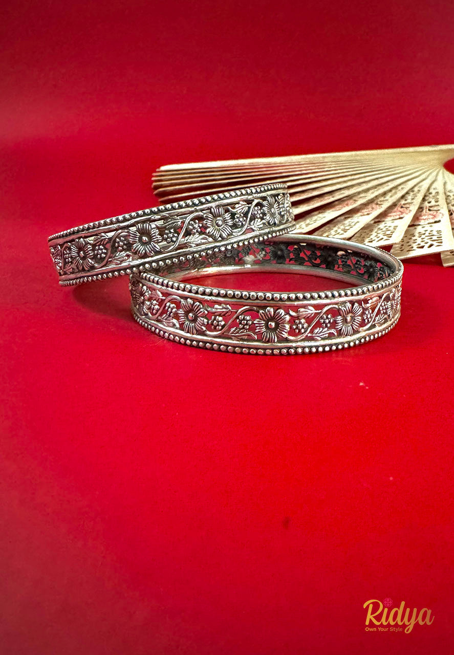 Carved Flower Intricate Work Stylish Kada