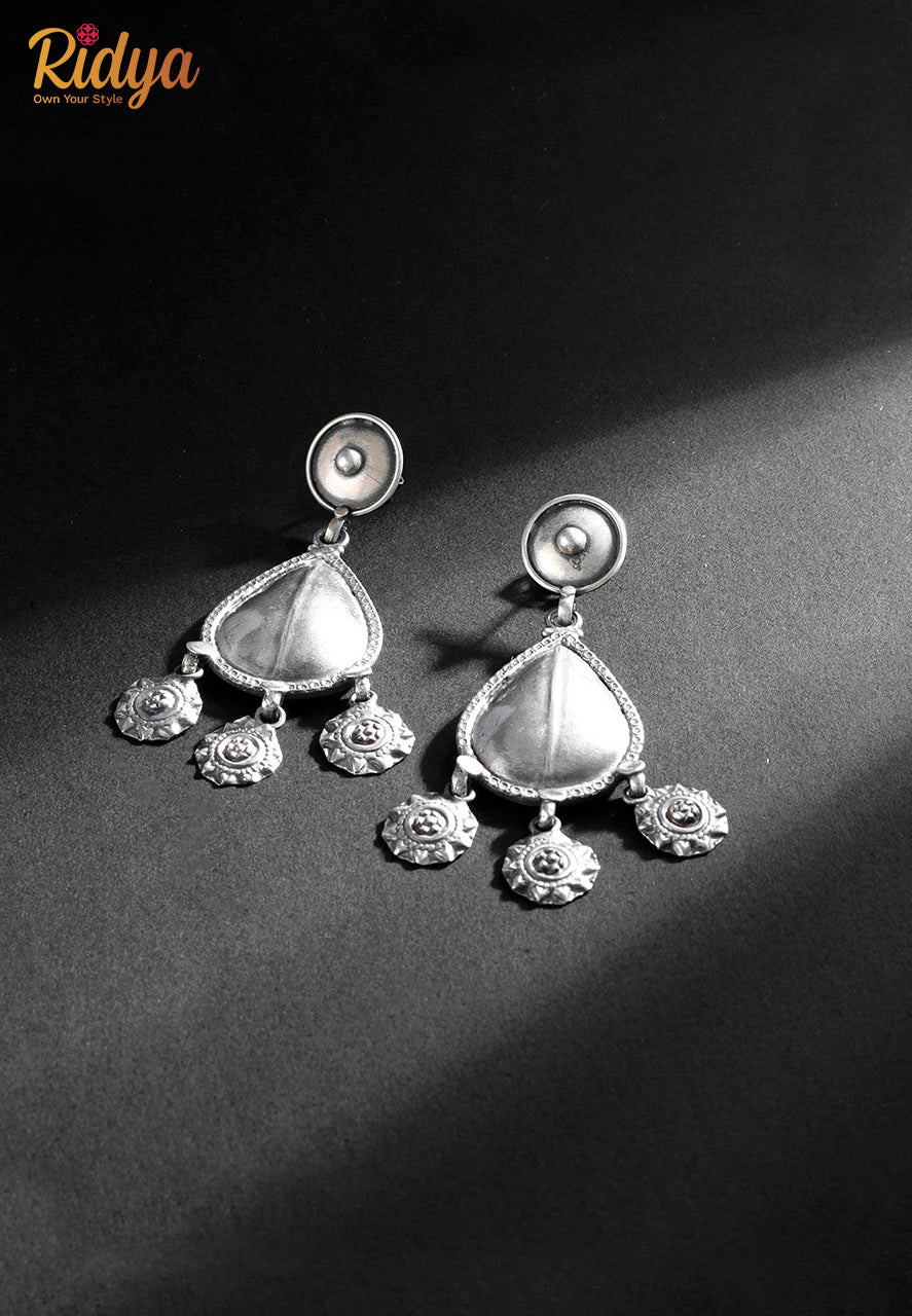 925 Silver Earrings-Solid Drop Dangler Earrings (3) Ridya Fashions