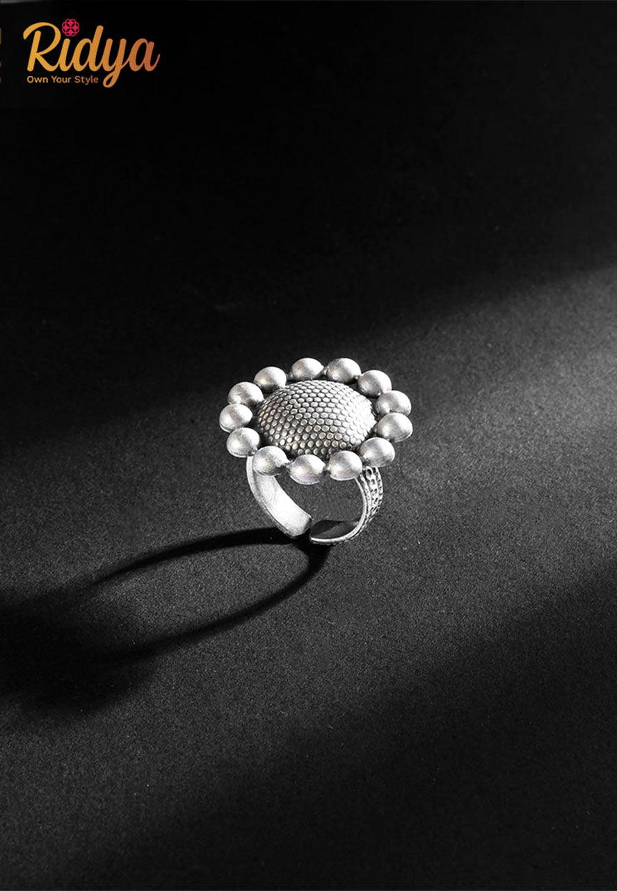 925 Silver Ring-String of Balls Intricate Casual Ring (4) Ridya Fashions