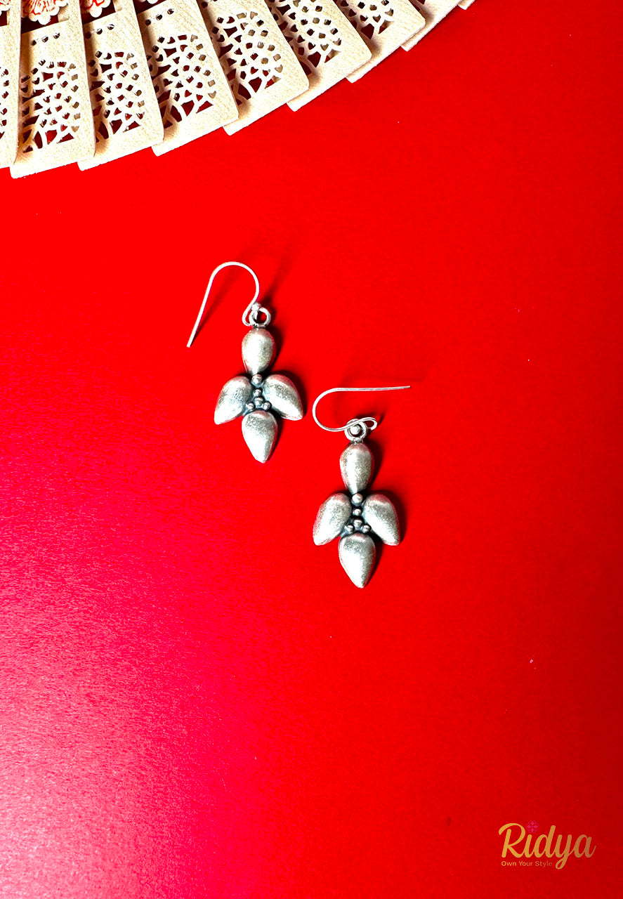 Buy Silver Earrings Online- A bunch of Drops fish hook Earrings (4) Ridya Fashions