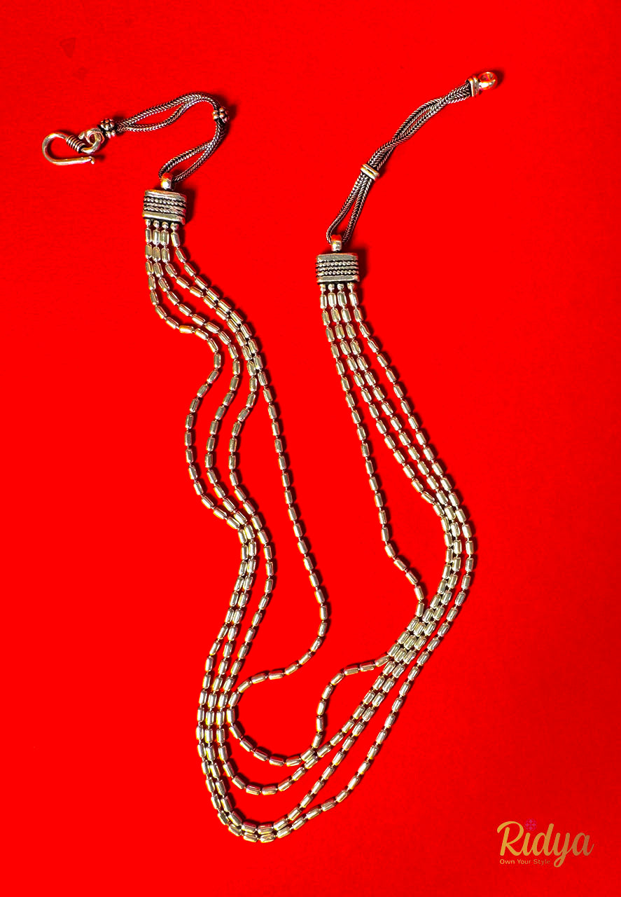 Pure 92.5 Silver Necklace-Four Layer Elegant Chain Necklace (3) Ridya Fashions