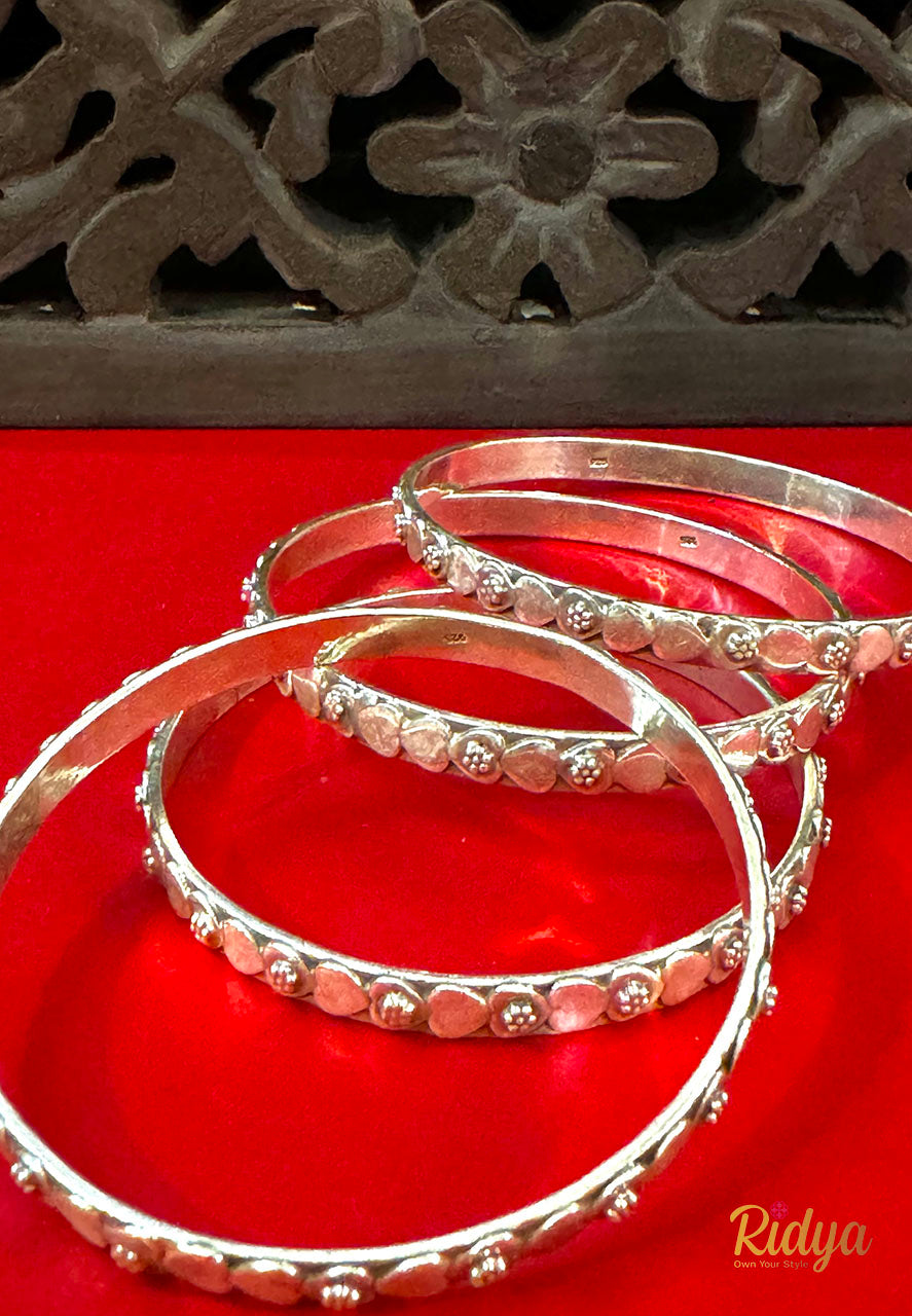 Heart Embossed Work Wear Bangles