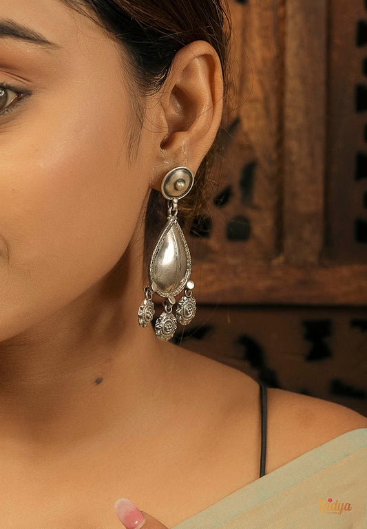 925 Silver Earrings-Solid Drop Dangler Earrings (1) Ridya Fashions