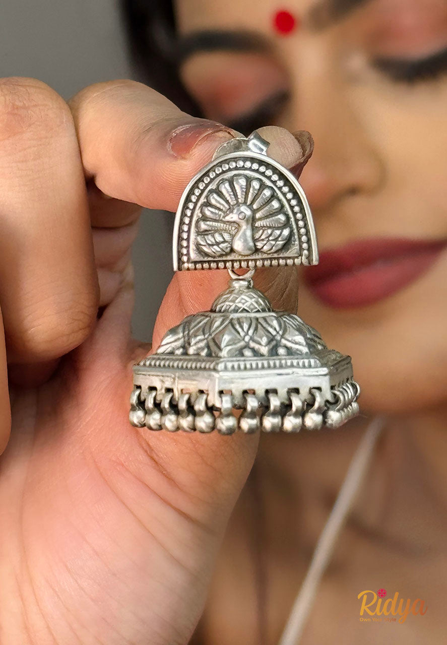 Detailed Peacock Vintage Inspired Jhumka